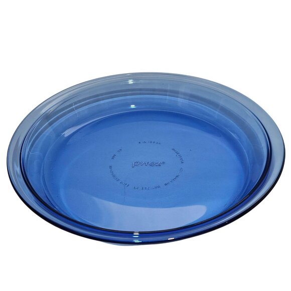 Pyrex Other - Pyrex Cobalt Blue Pie Plate 9" glass dish vtg corning kitchen bakeware 3/4qt